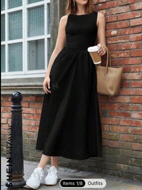 SHEIN Black Sleeveless Maxi Dress